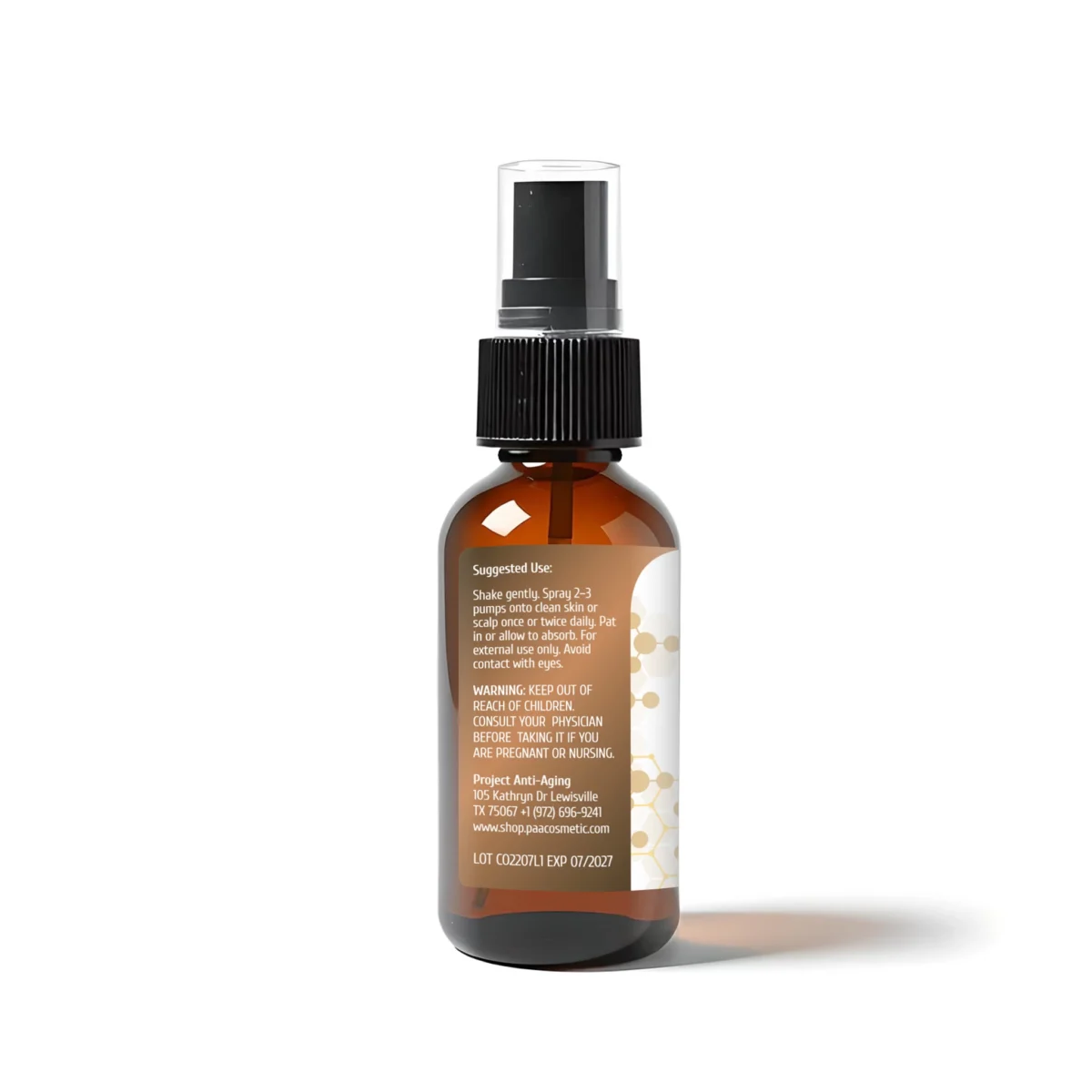 "Project Anti-Aging GHK-Cu Rejuvenating Mist Kit – includes copper peptide vial and 30 ml spray base